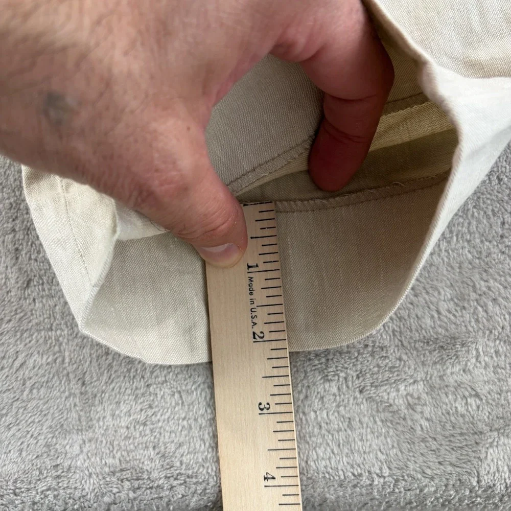 John‎ Varvatos Mercer Slim Fit Pants in Beige Italian Linen Blend Men 36x28 $598